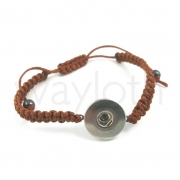 Snap Button Armband cognac